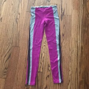 Athleta Girl Magenta (Pink) & Grey Leggings